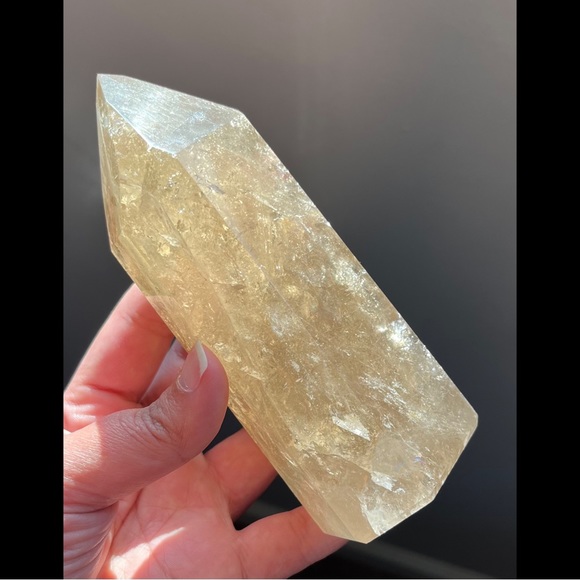 (GIFTED)🌜🌟 OOAK Moon & Star Champagne Brazilian Citrine Tower - Picture 6 of 14